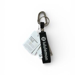 Lululemon Black Silicone Keychain